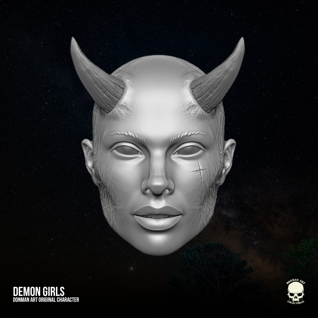 Demon Girls Donman Art 3D printable files for Action Figures 3D print model_1