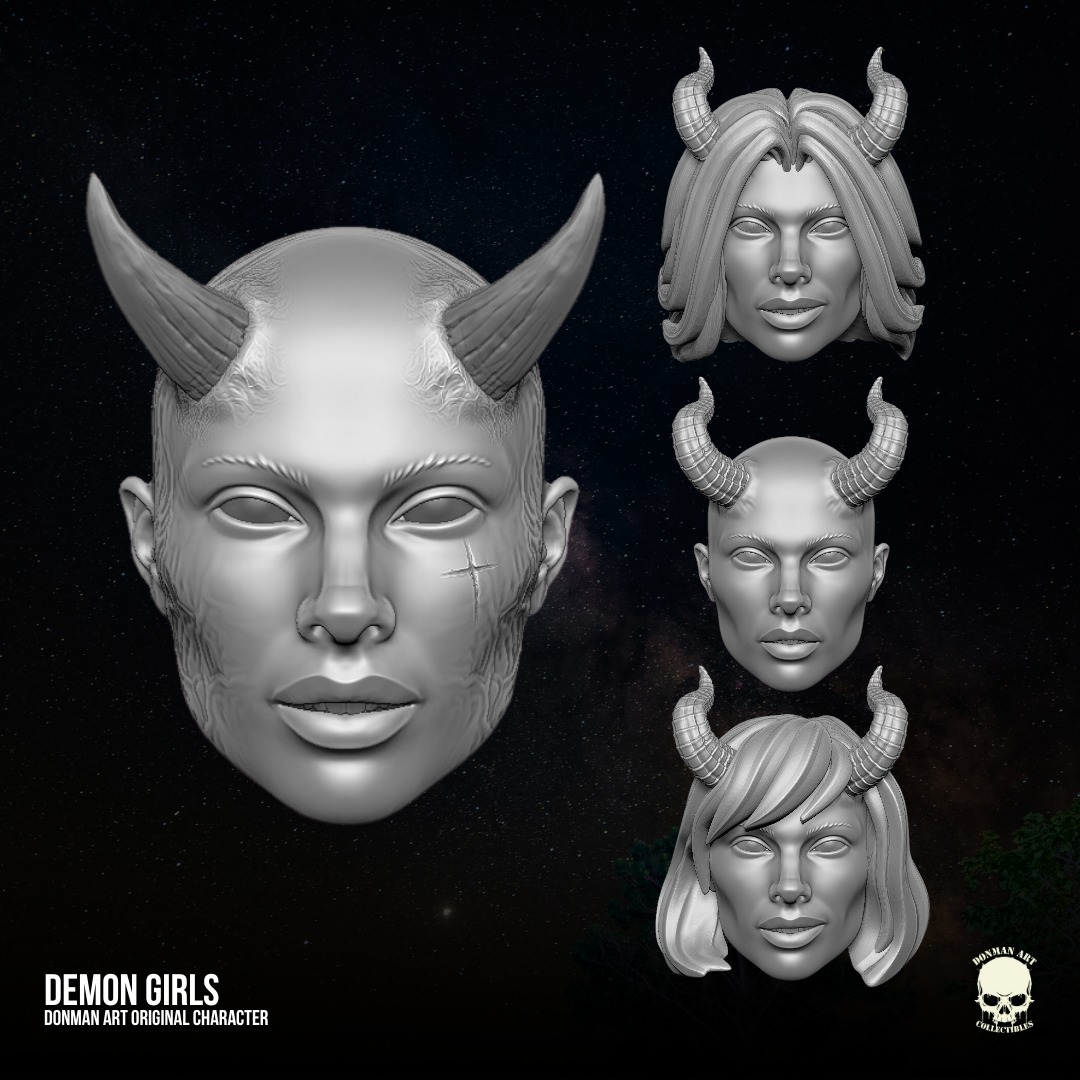 Demon Girls Donman Art 3D printable files for Action Figures 3D print model_20