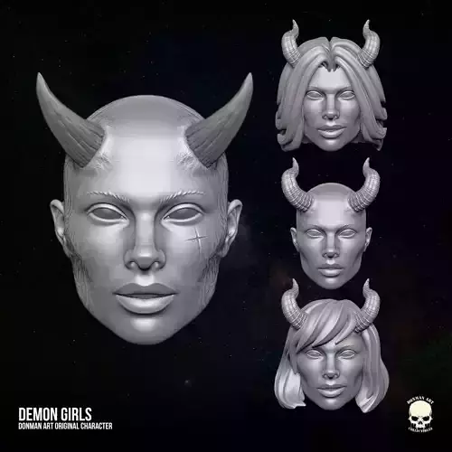 Demon Girls Donman Art 3D printable files for Action Figures