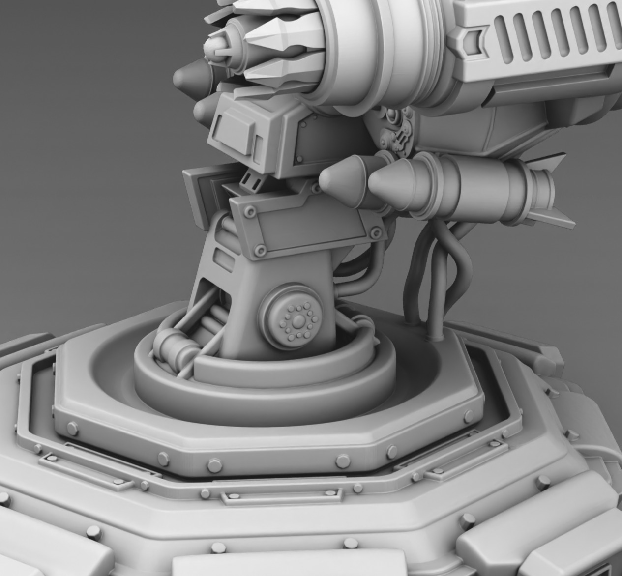  Martian robot turret 3D print model_10