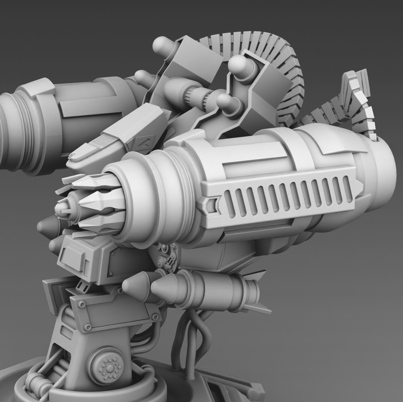  Martian robot turret 3D print model_8