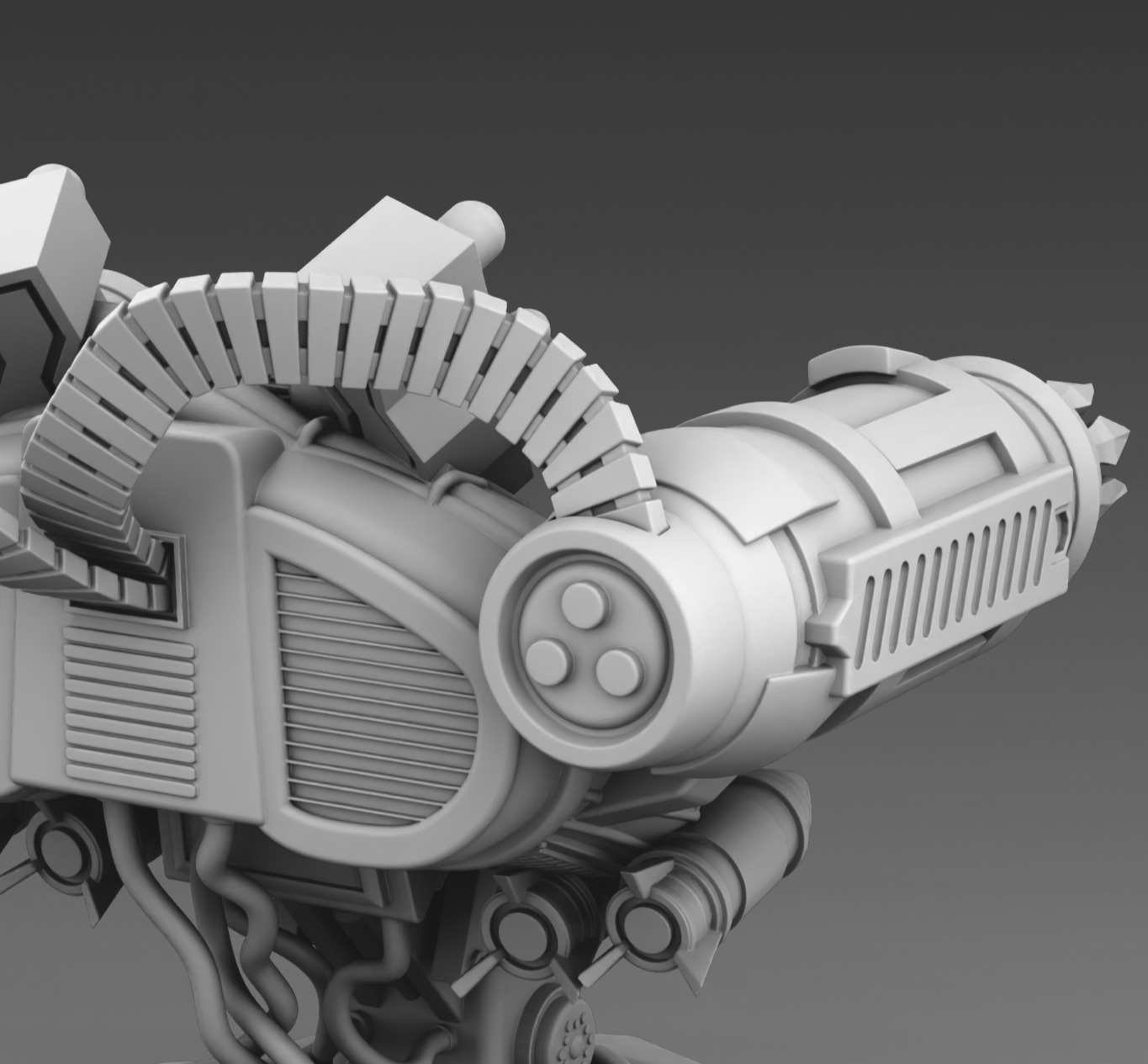  Martian robot turret 3D print model_12