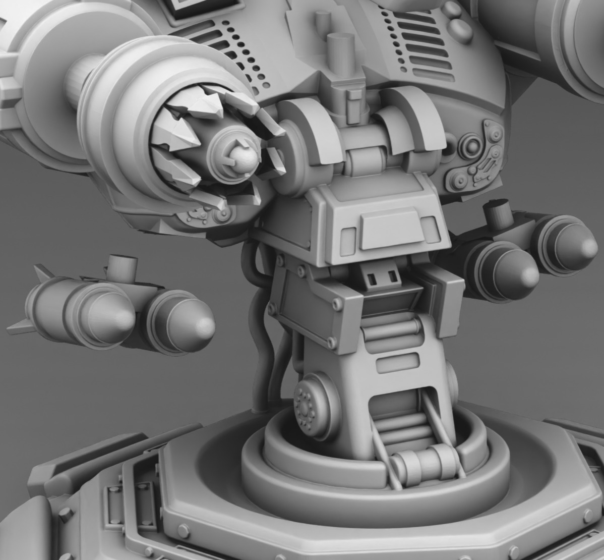  Martian robot turret 3D print model_14