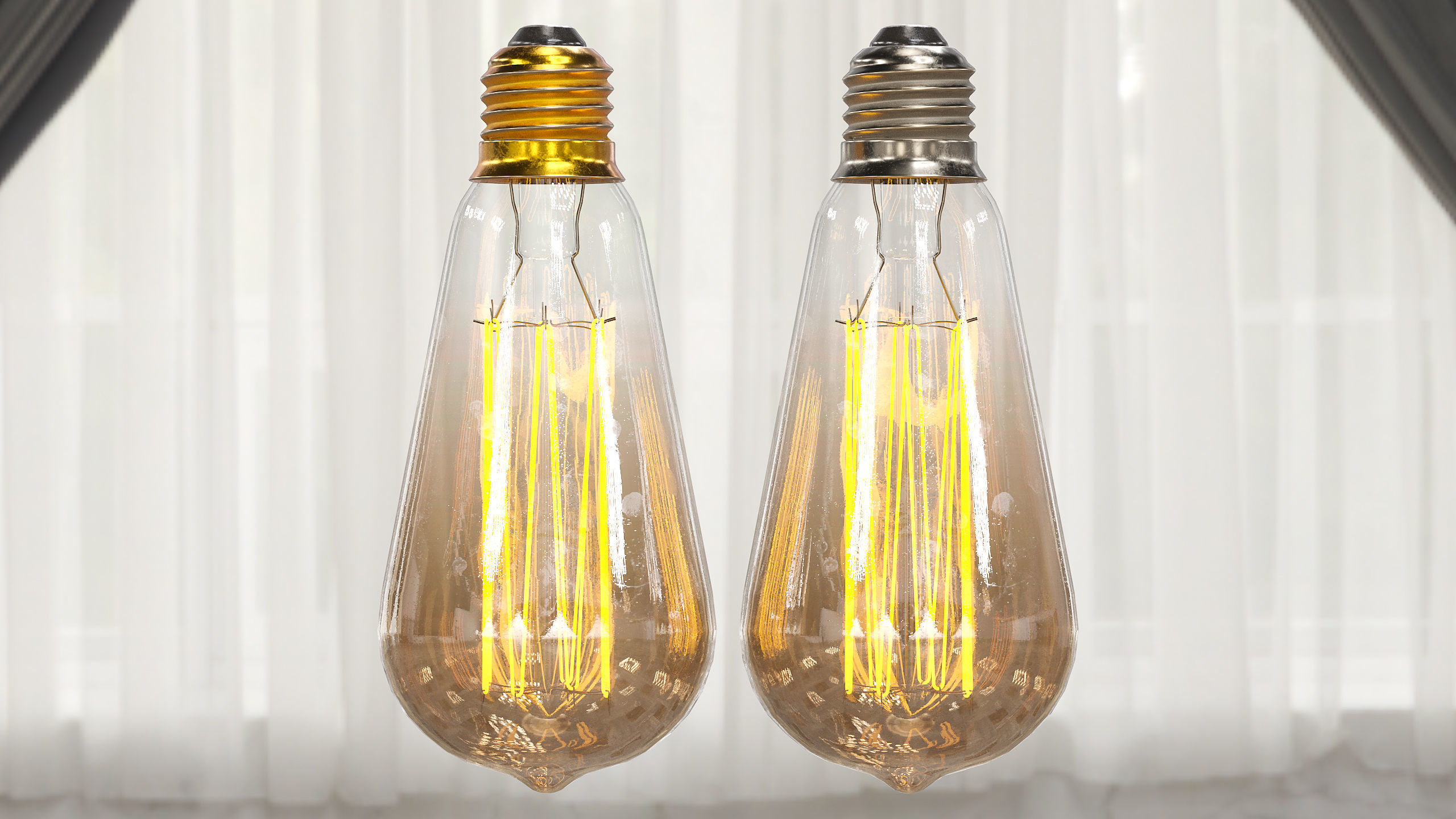 Edison Light Bulb 3D model_6