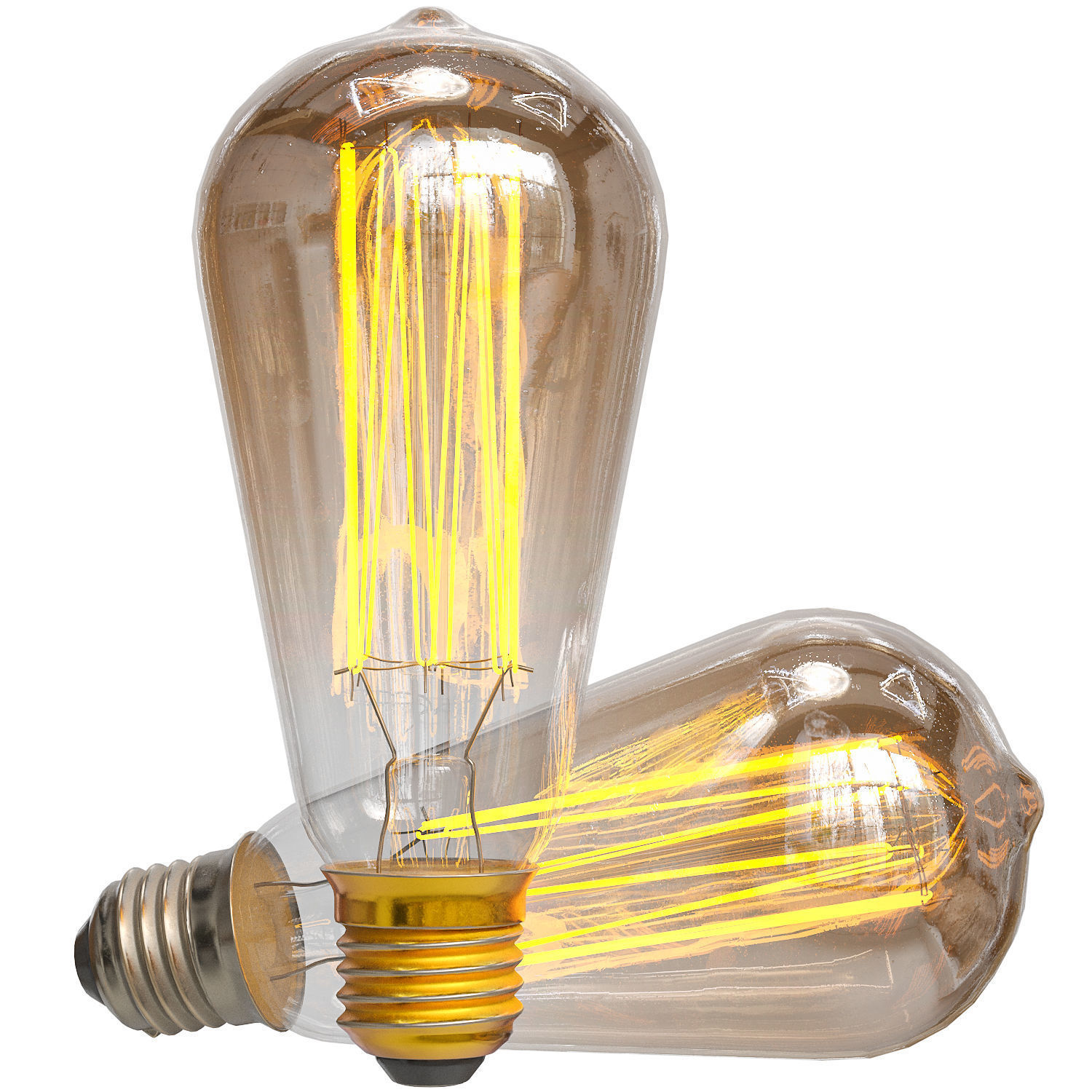 Edison Light Bulb 3D model_2