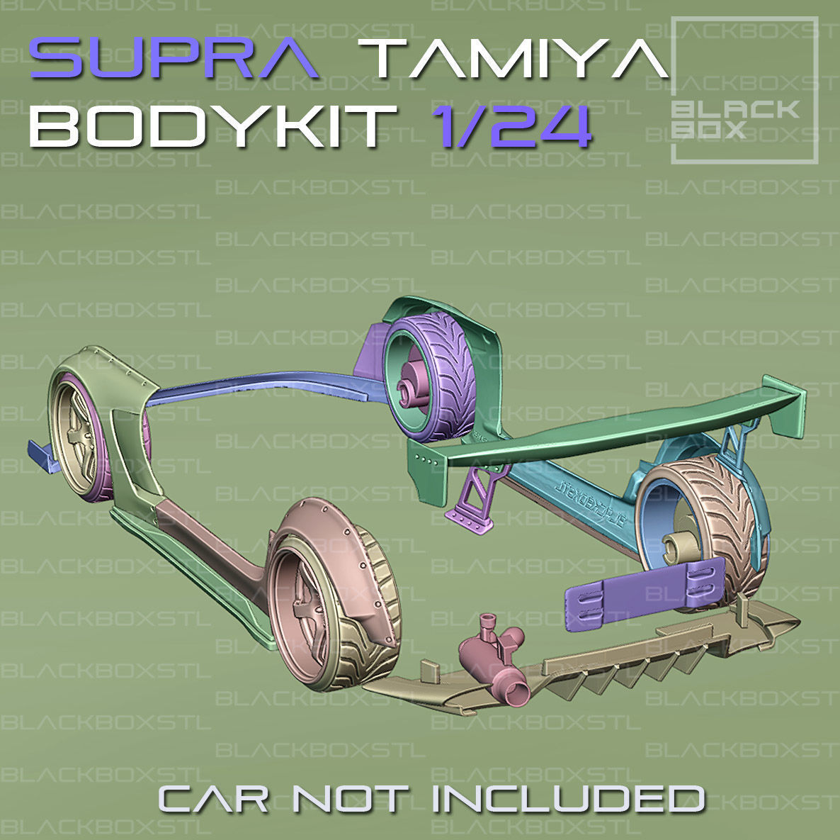 SUPRA Bodykit for TAMIYA modelkit 1-24th scale 3D print model_5