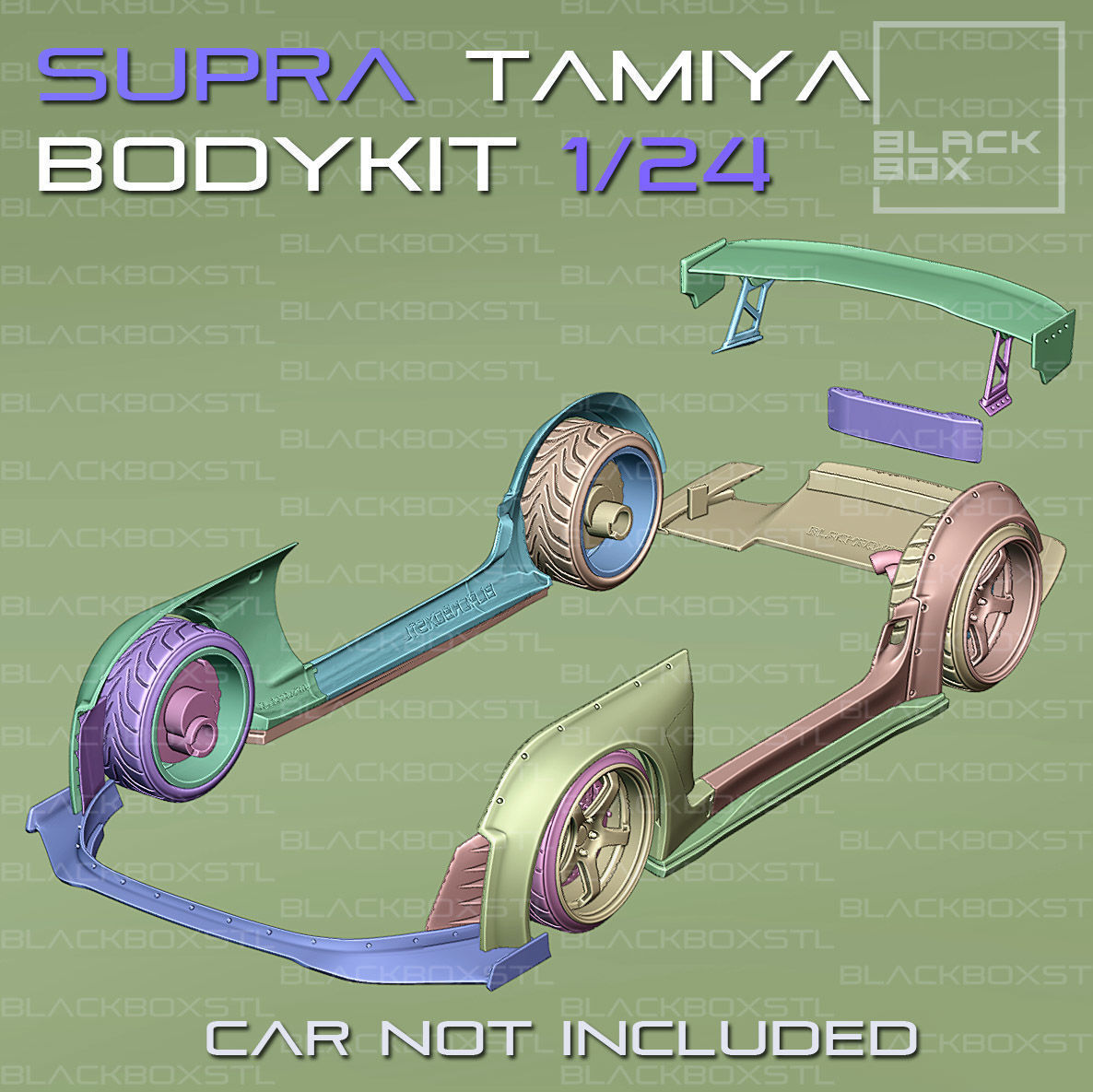 SUPRA Bodykit for TAMIYA modelkit 1-24th scale 3D print model_4