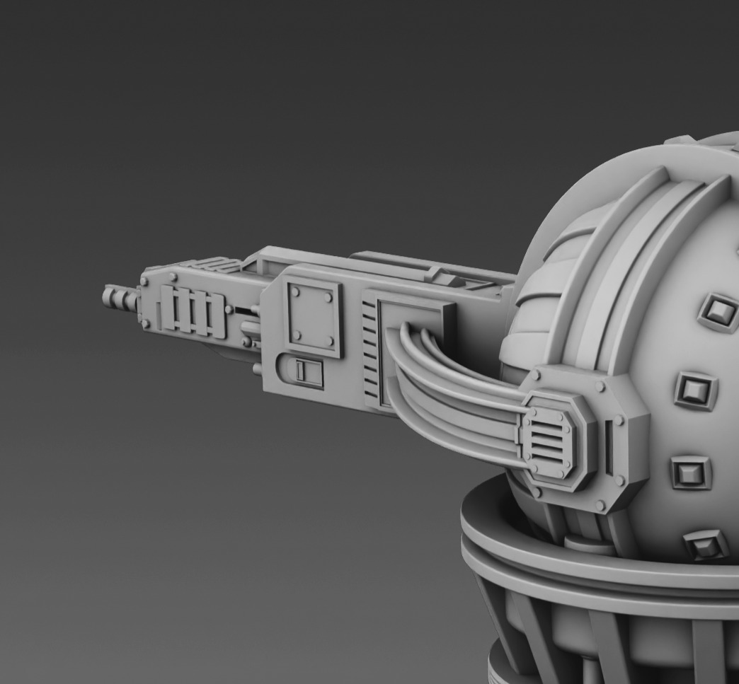 Martian turret 3D print model_10