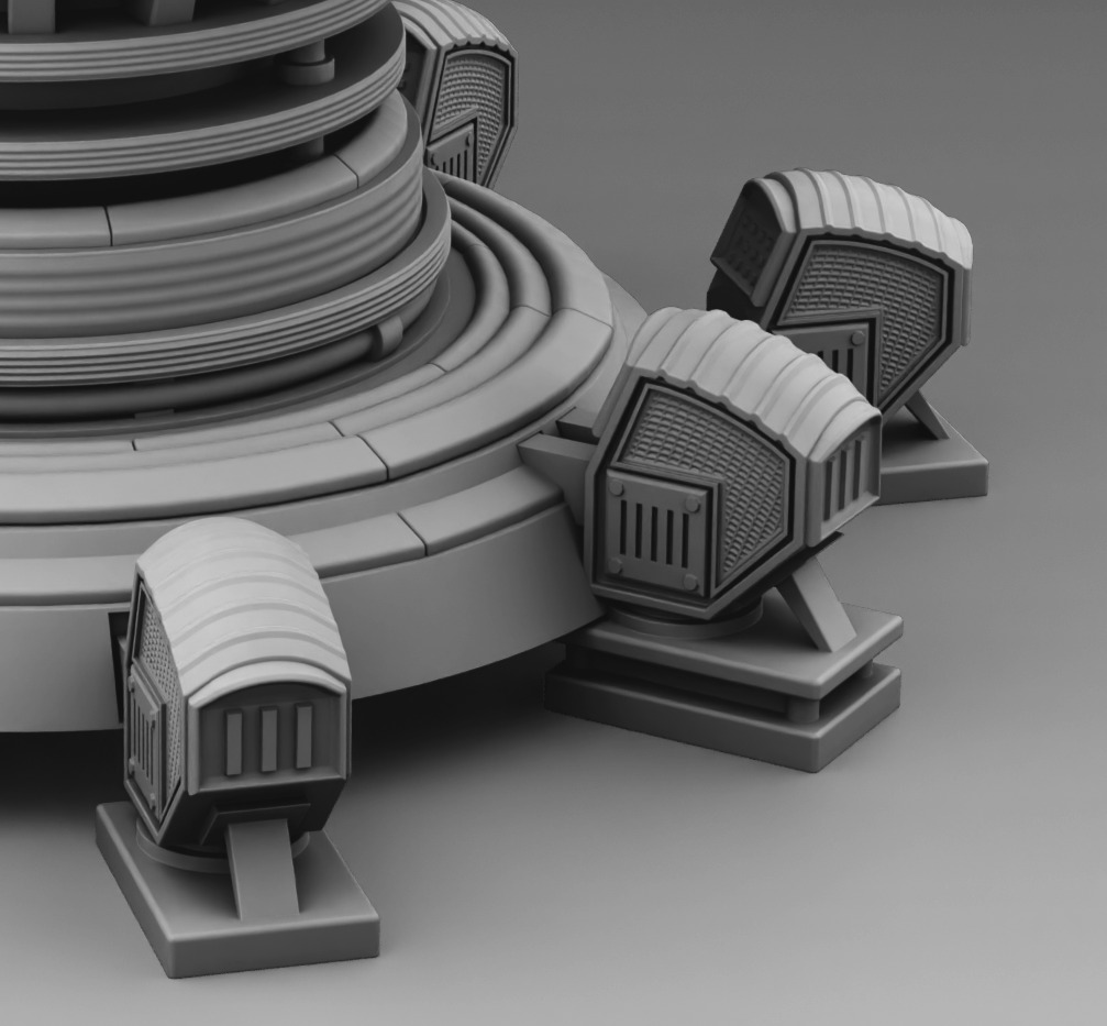 Martian turret 3D print model_6