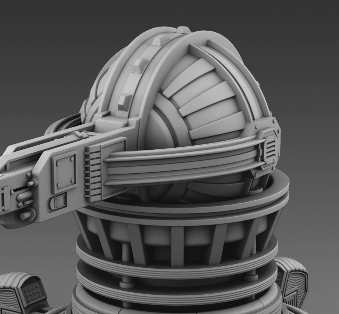 Martian turret 3D print model_8