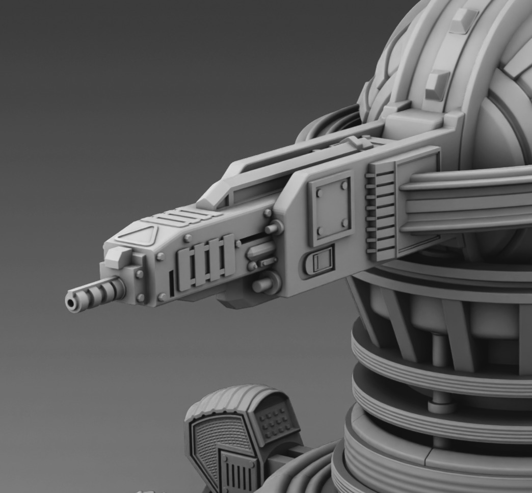 Martian turret 3D print model_7