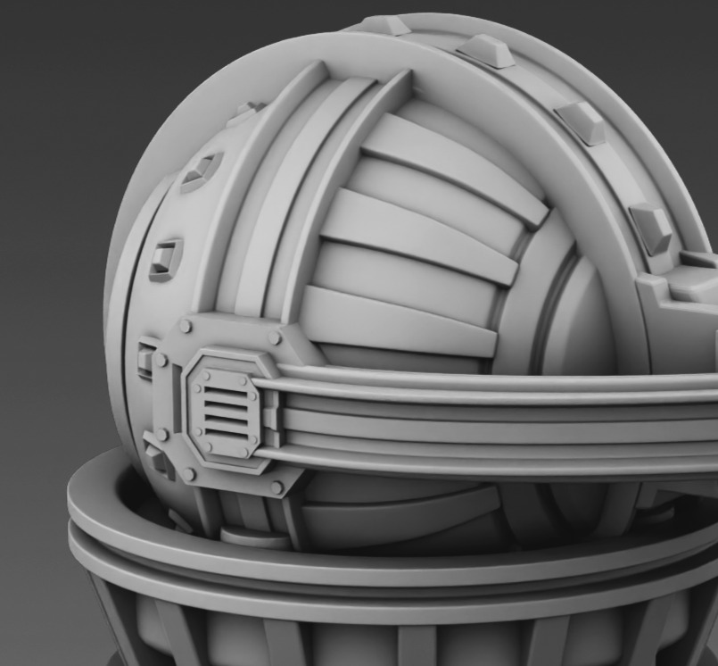 Martian turret 3D print model_13