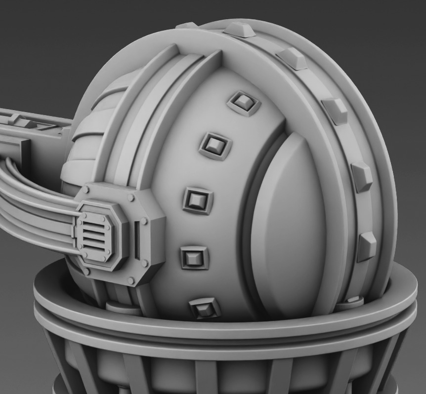 Martian turret 3D print model_15