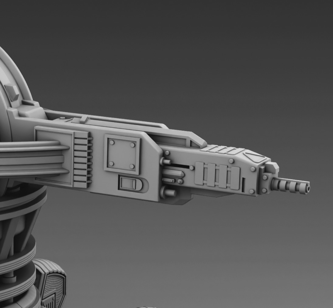 Martian turret 3D print model_3
