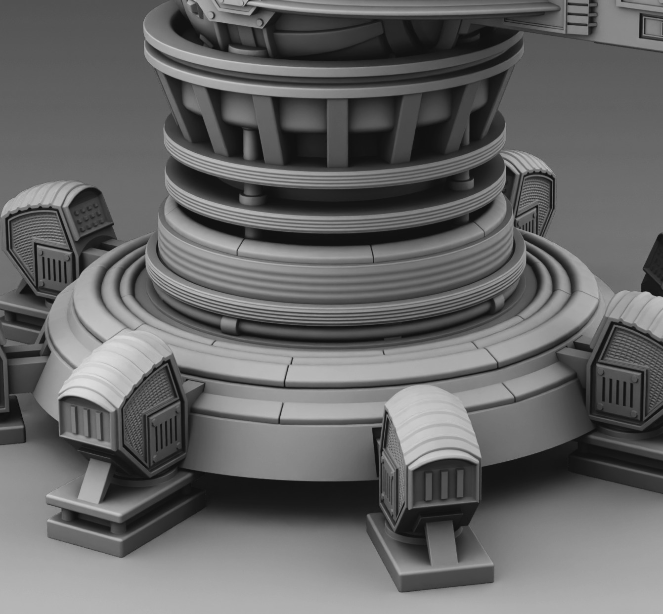Martian turret 3D print model_5