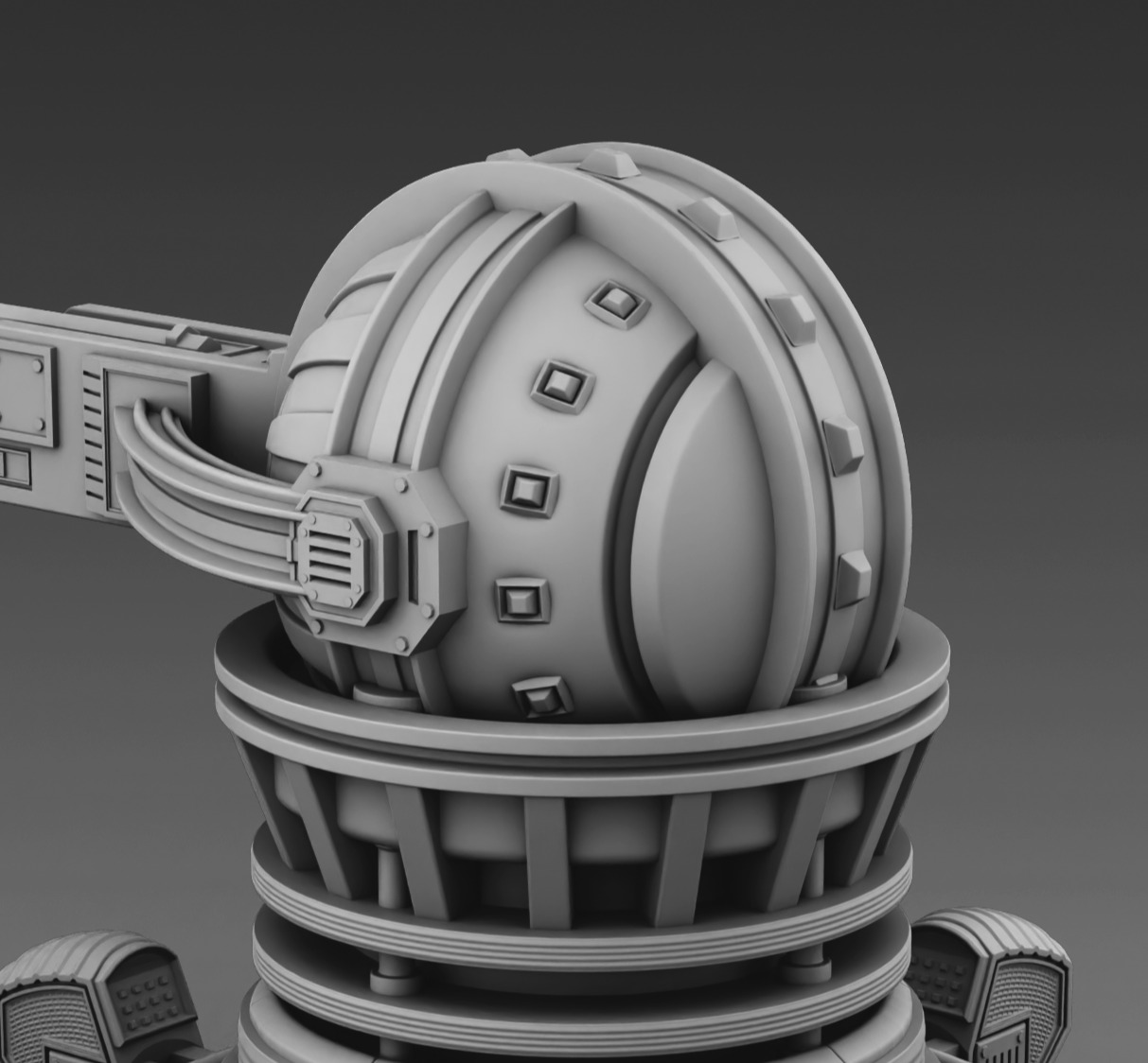 Martian turret 3D print model_11