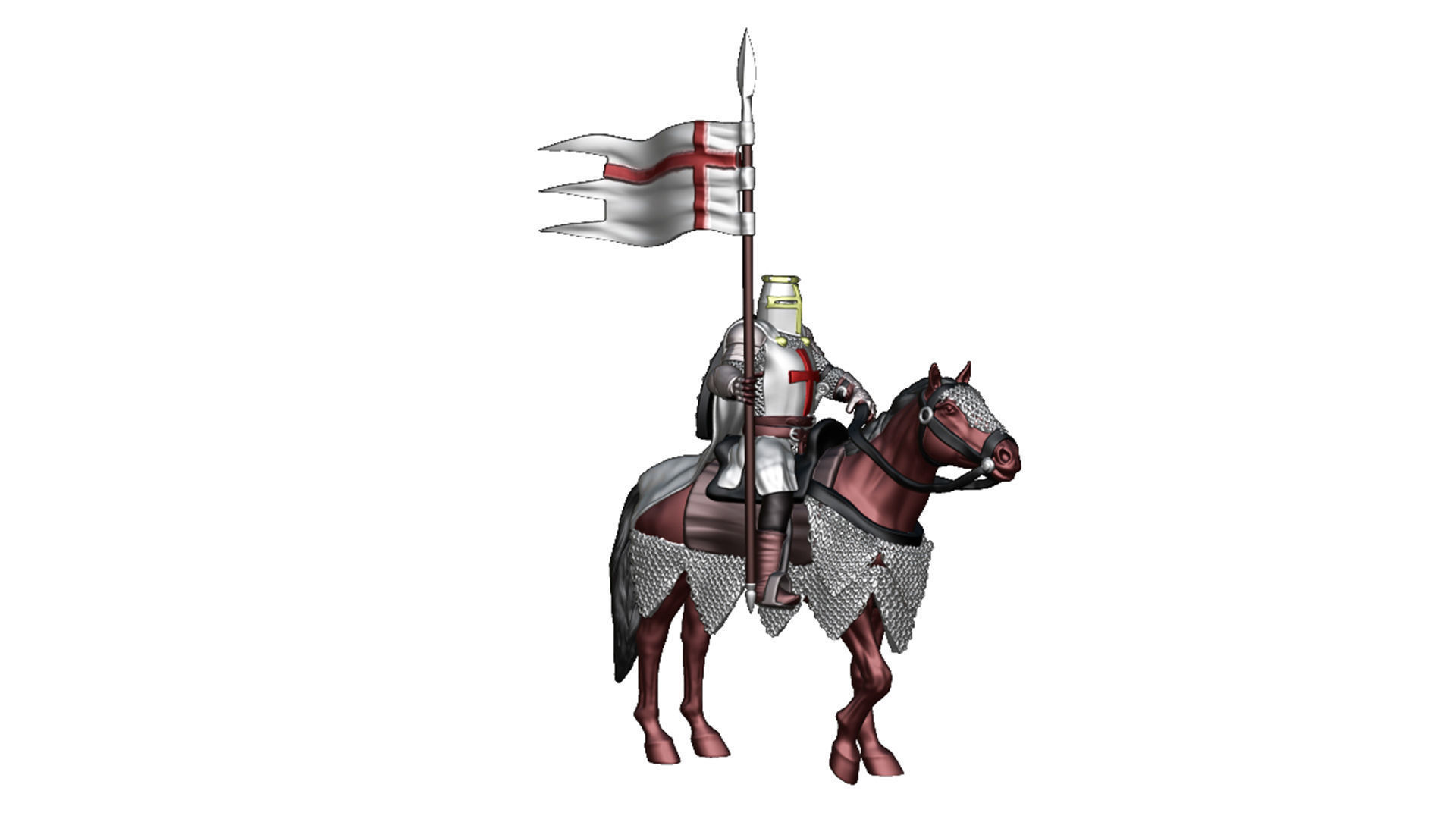 Crusader Cavalry 1 3D print model_5