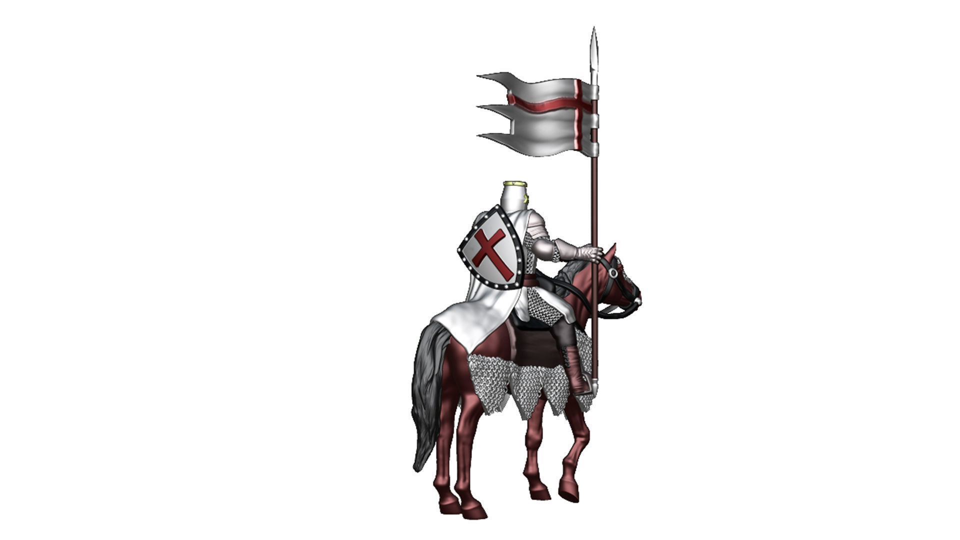 Crusader Cavalry 1 3D print model_6