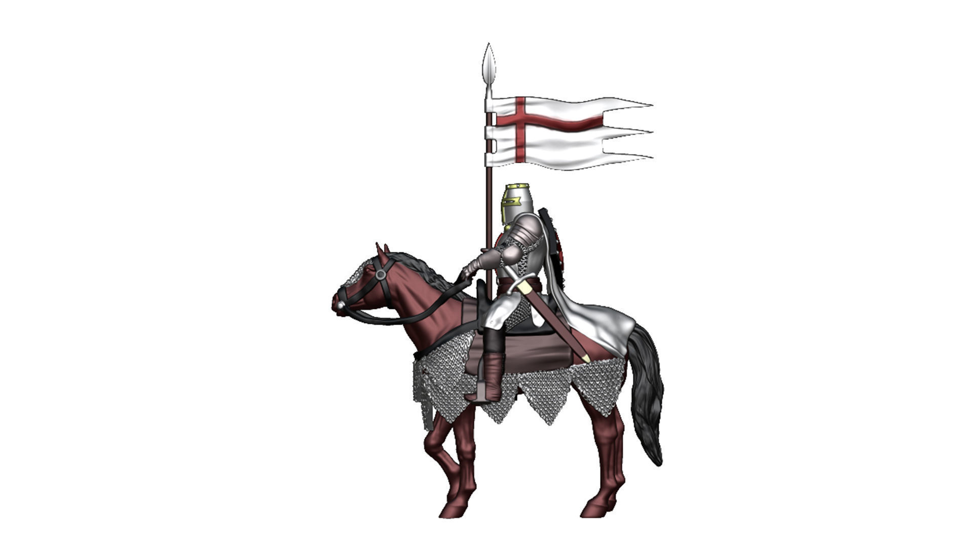 Crusader Cavalry 1 3D print model_3