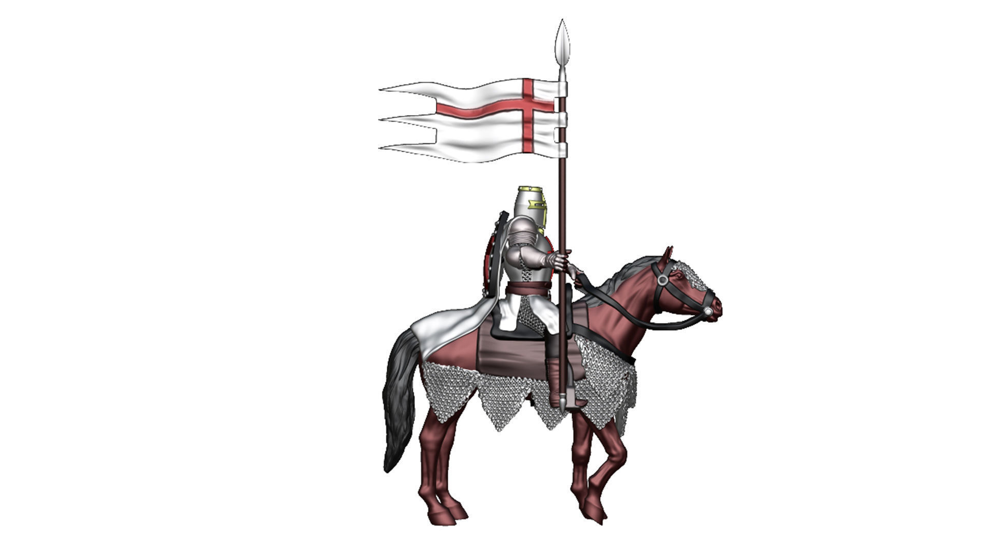 Crusader Cavalry 1 3D print model_2