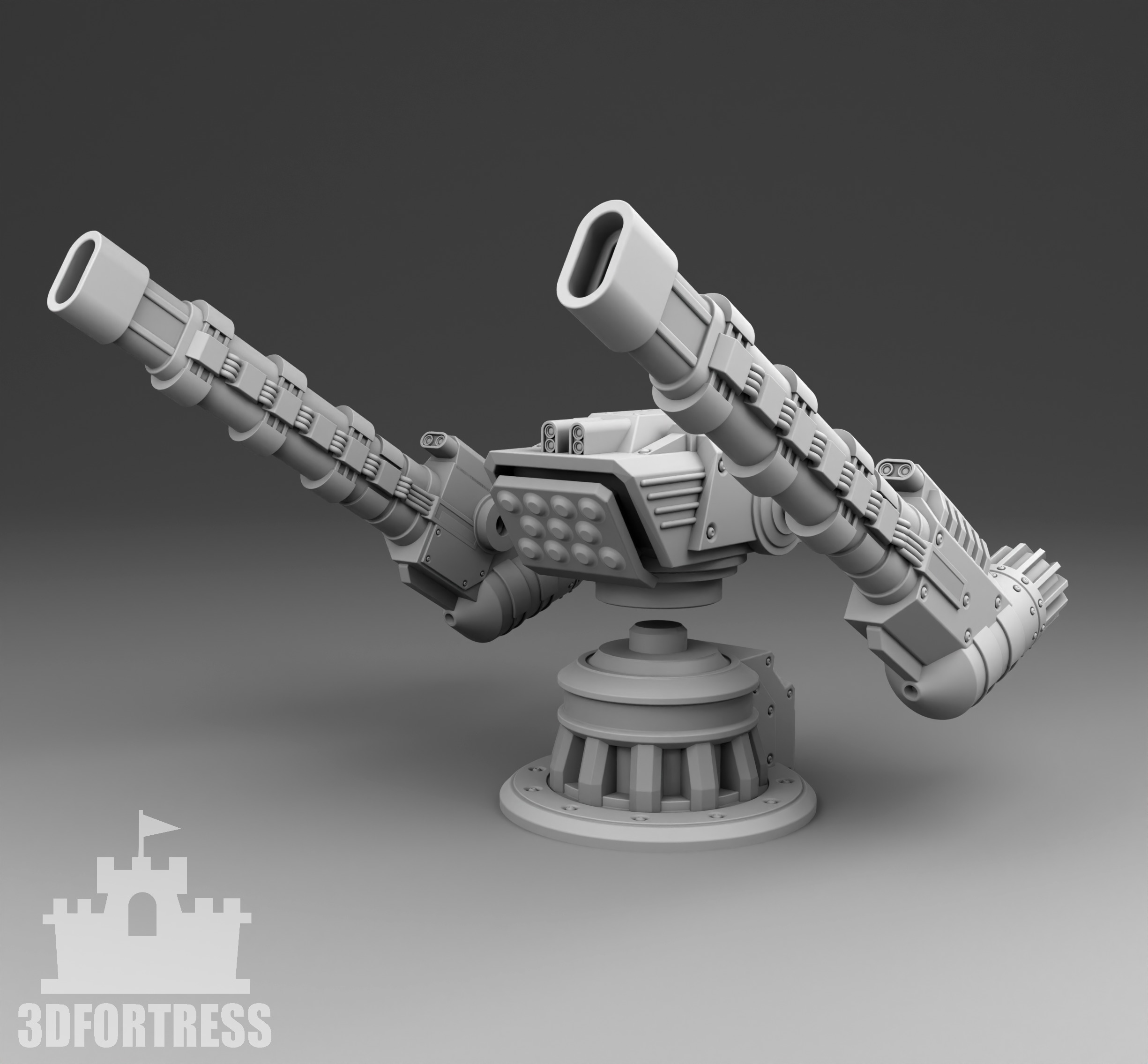 The martian cannon weapon  3D print model_3