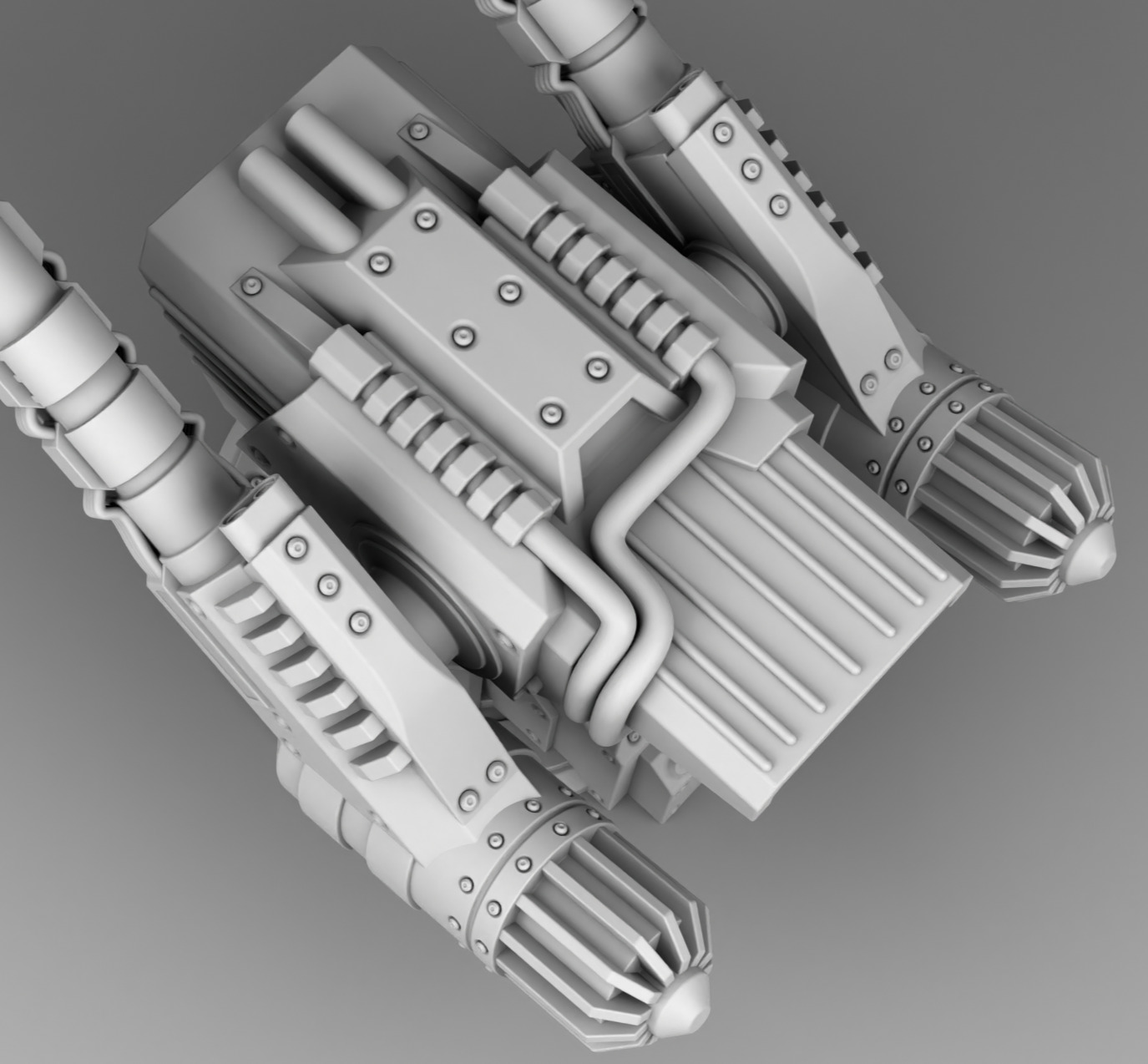The martian cannon weapon  3D print model_10