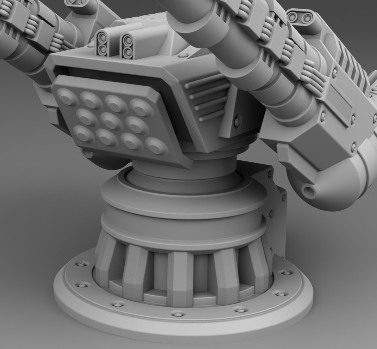 The martian cannon weapon  3D print model_9