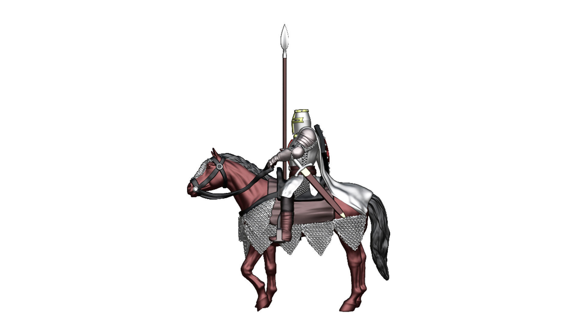 Crusader Cavalry 2 3D print model_4