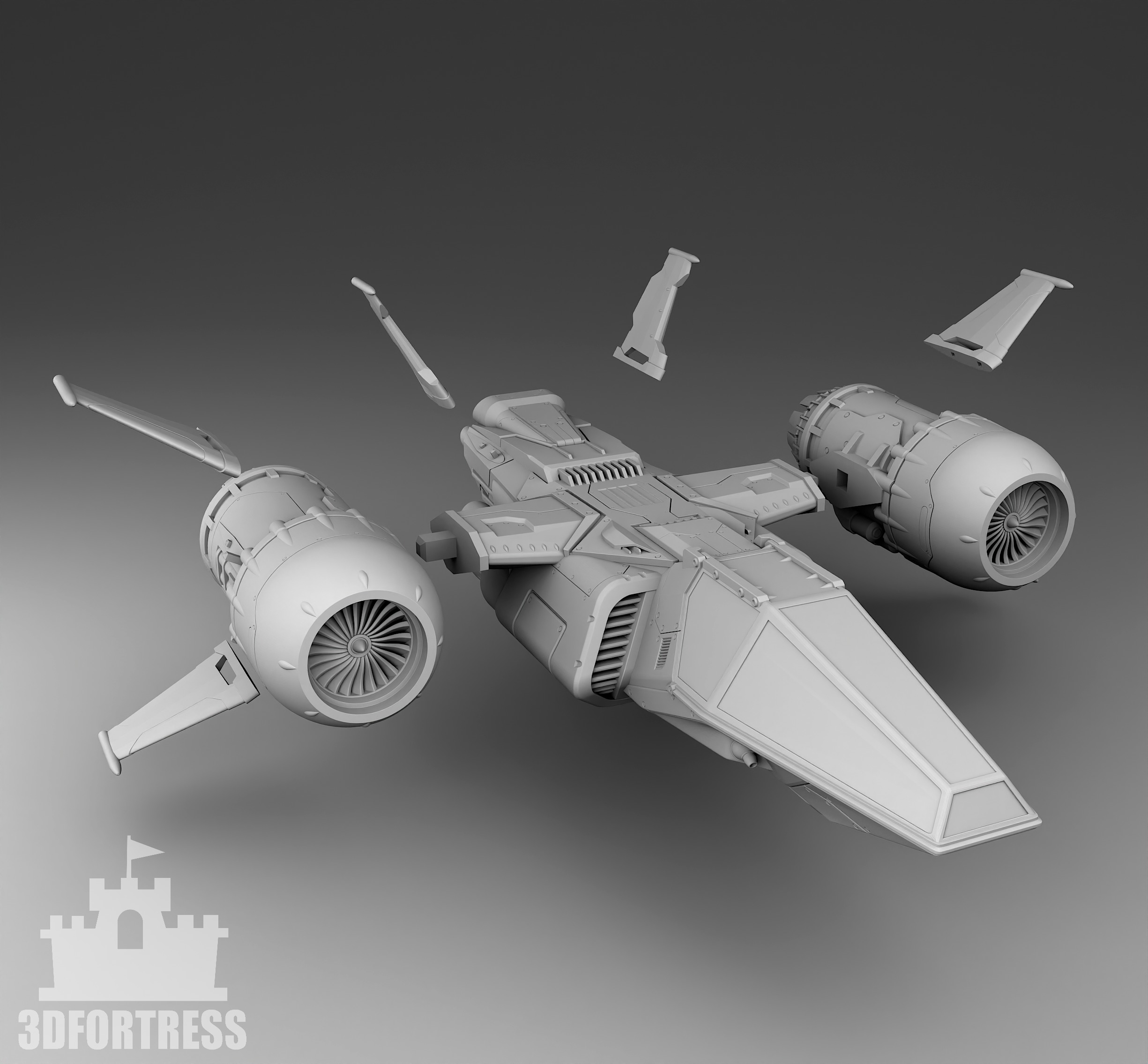 Conqueror of Planets - Spaceship  3D print model_3