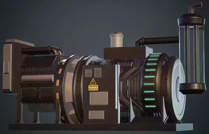 Power Generator Low-poly 3D model