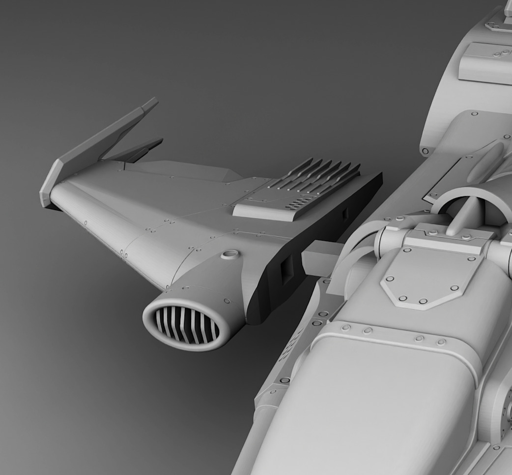Space fighter 3D print model_11