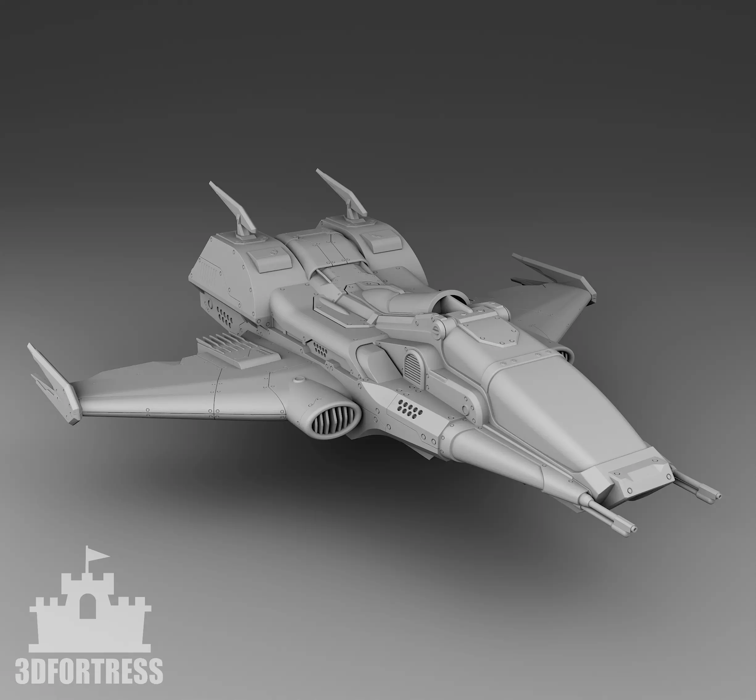 Space fighter 3D print model_0