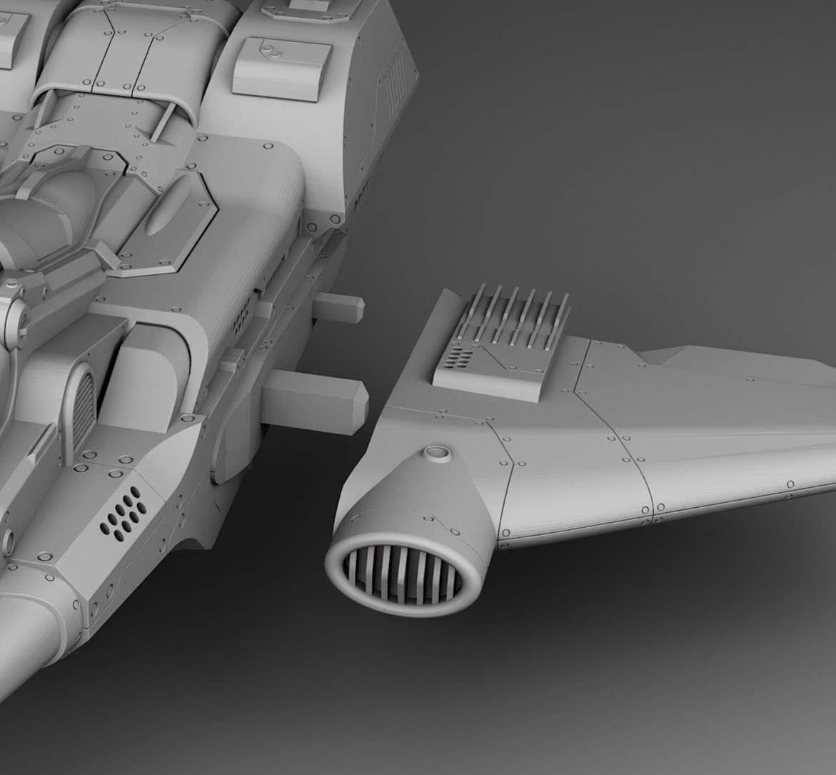 Space fighter 3D print model_10