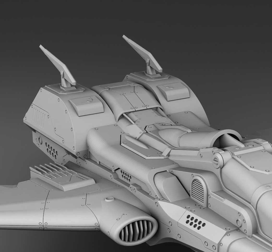 Space fighter 3D print model_4