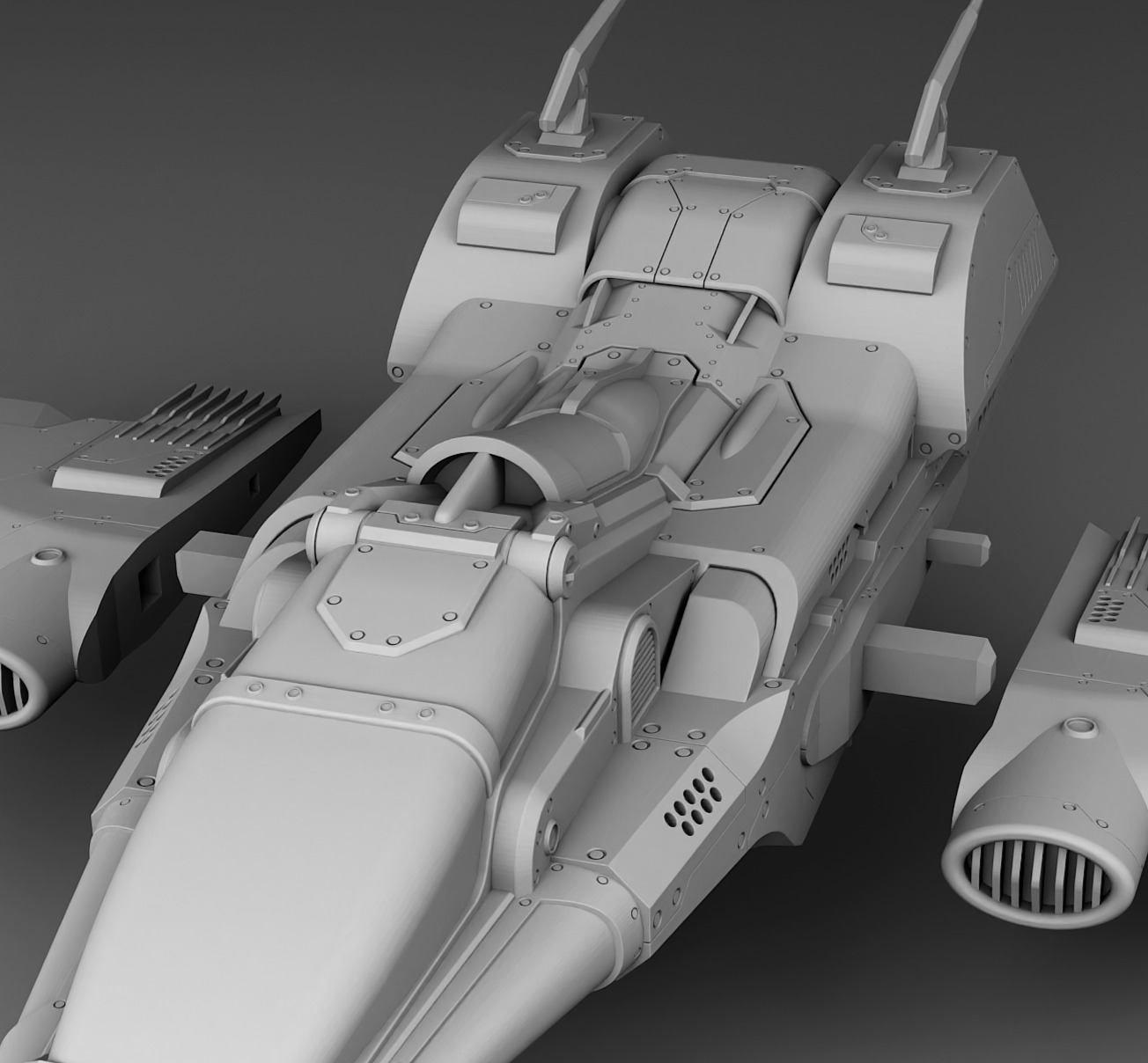 Space fighter 3D print model_12