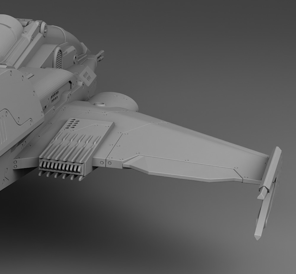 Space fighter 3D print model_9