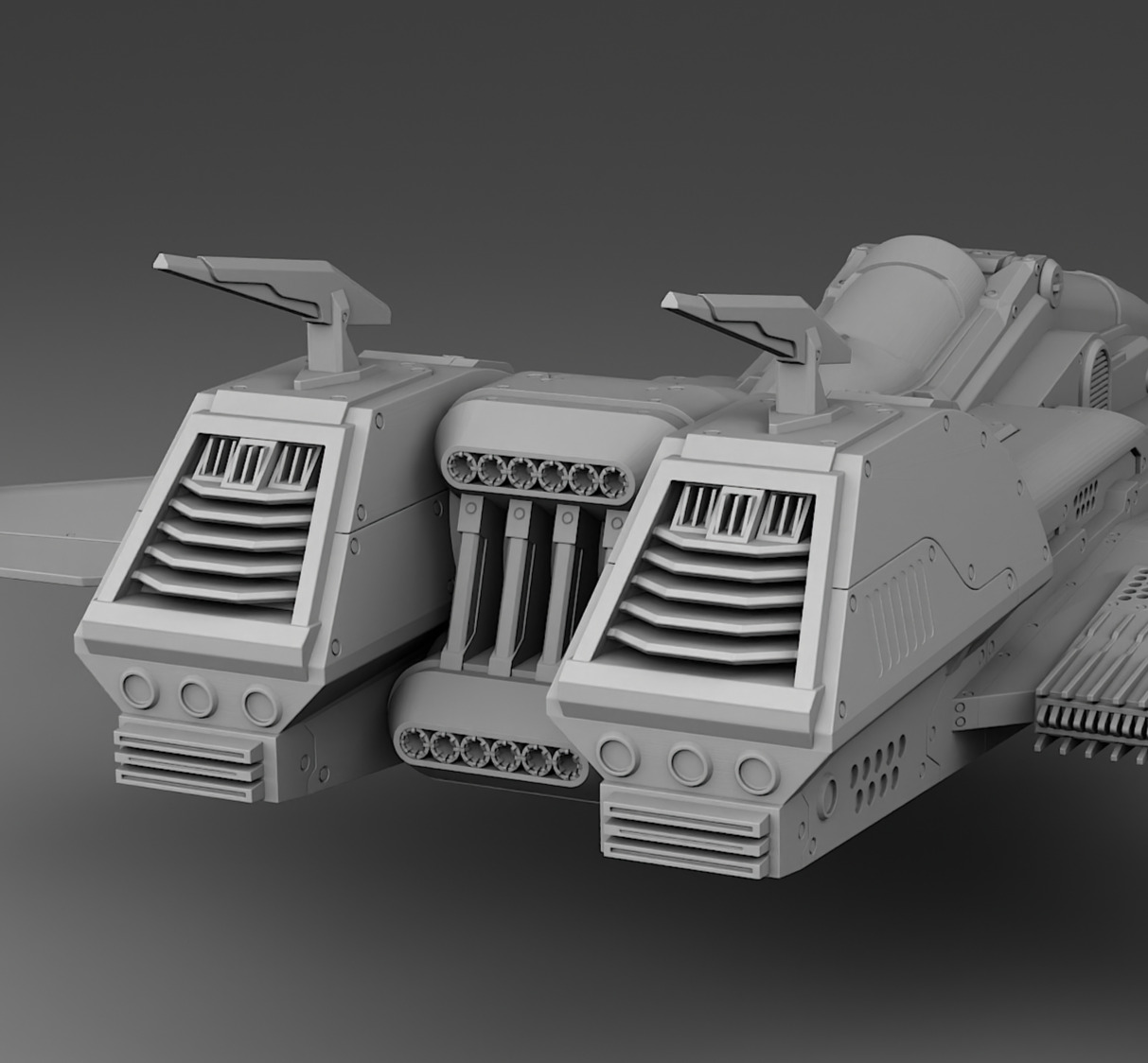 Space fighter 3D print model_7