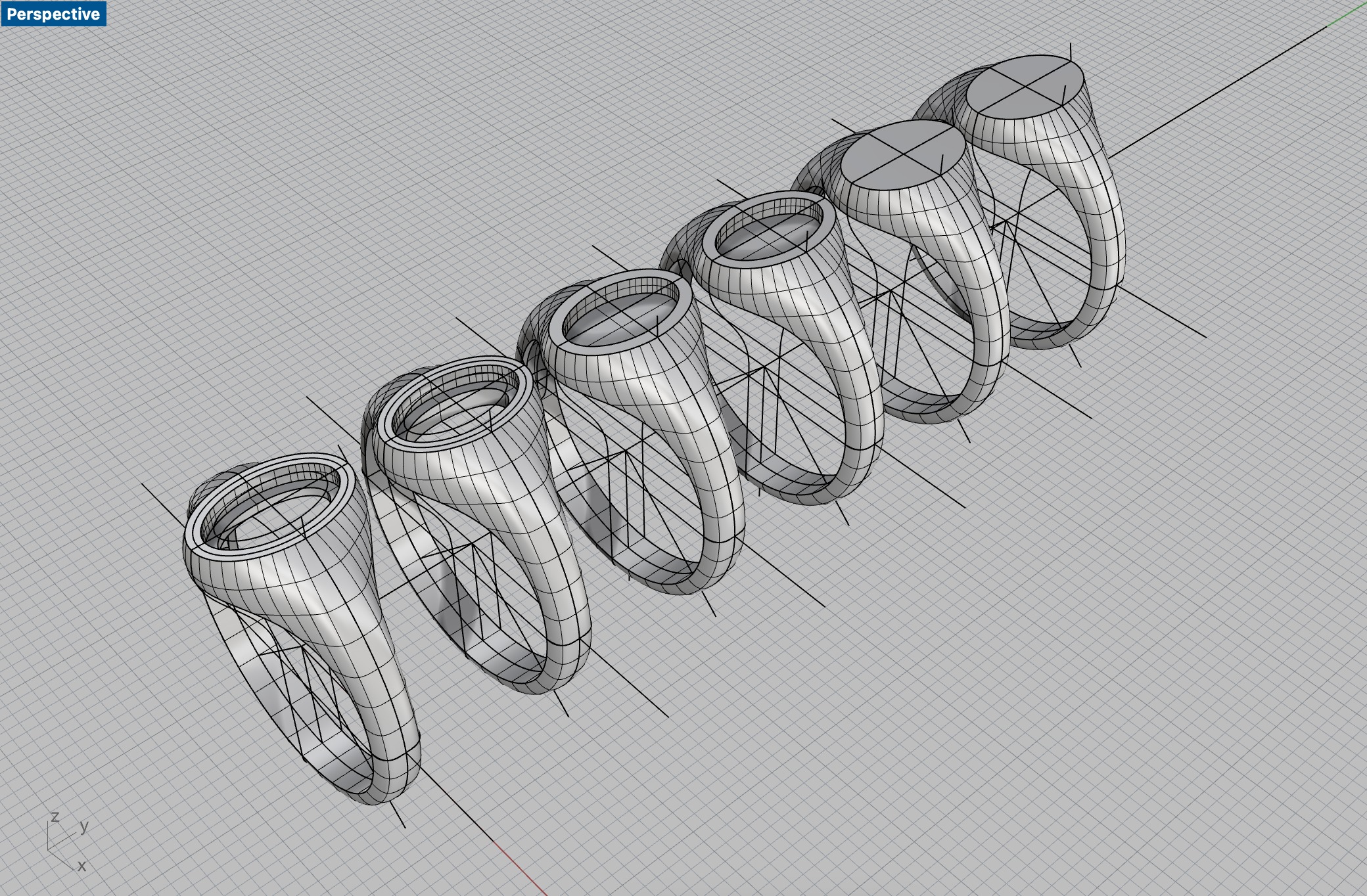 Oval 12x8 mm Signet Rings 174 items 3D print model 3D print model_8