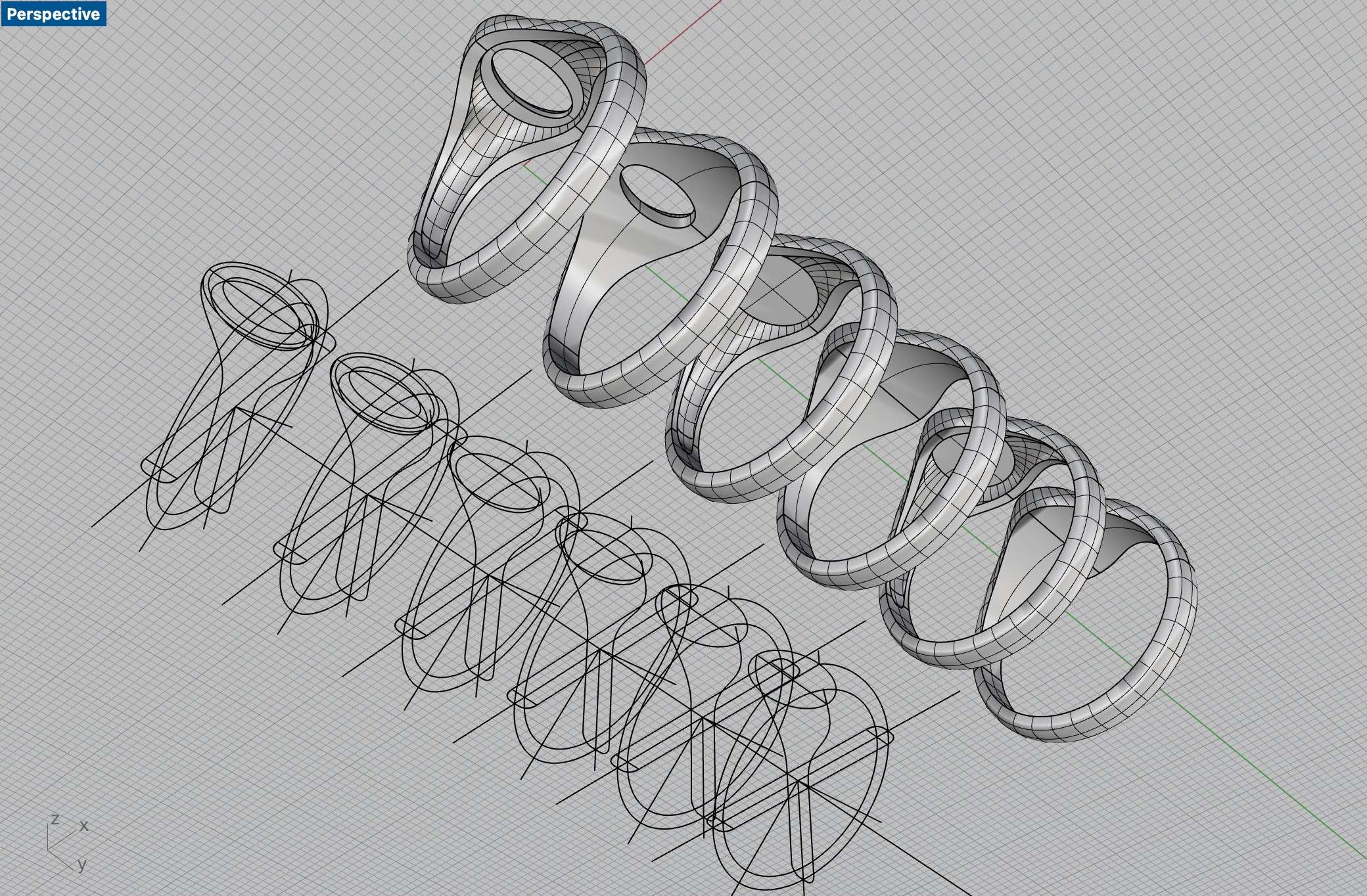 Oval 12x8 mm Signet Rings 174 items 3D print model 3D print model_10