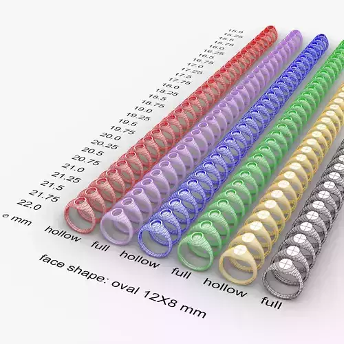 Oval 12x8 mm Signet Rings 174 items 3D print model