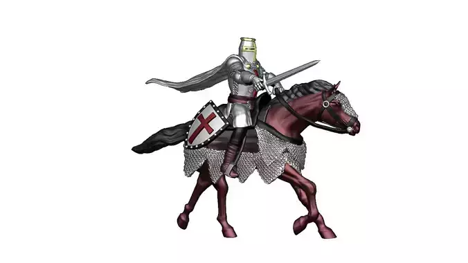 Crusader Cavalry 6 3D print model