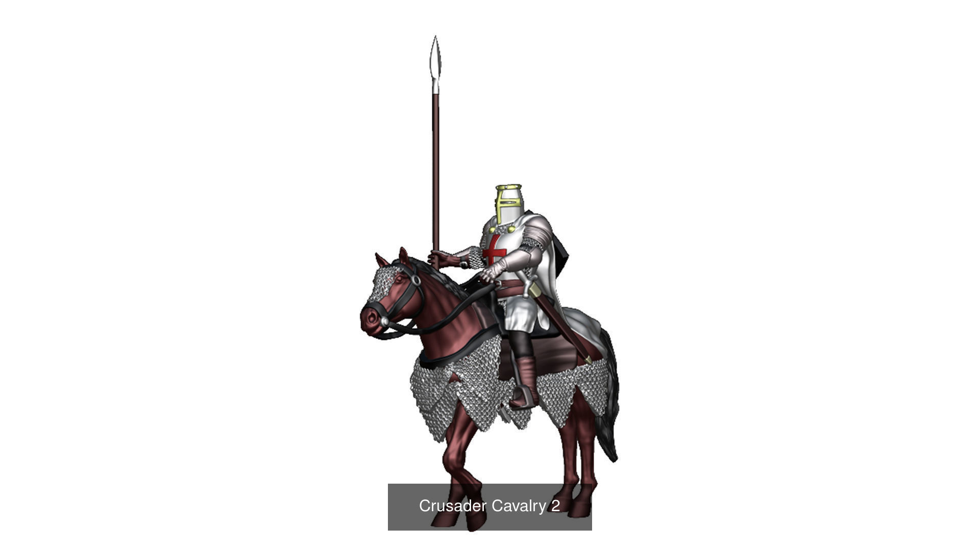 Crusader Cavalry 6 models first set 3D Model Collection_8