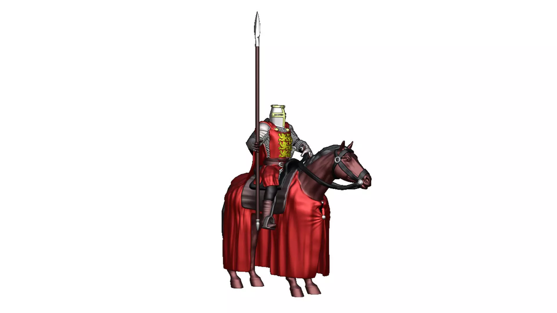 English Crusader Cavalry 2 3D print model
