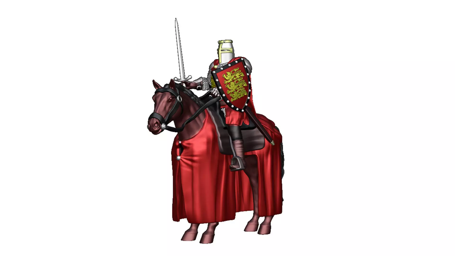 English Crusader Cavalry 3 3D print model_0
