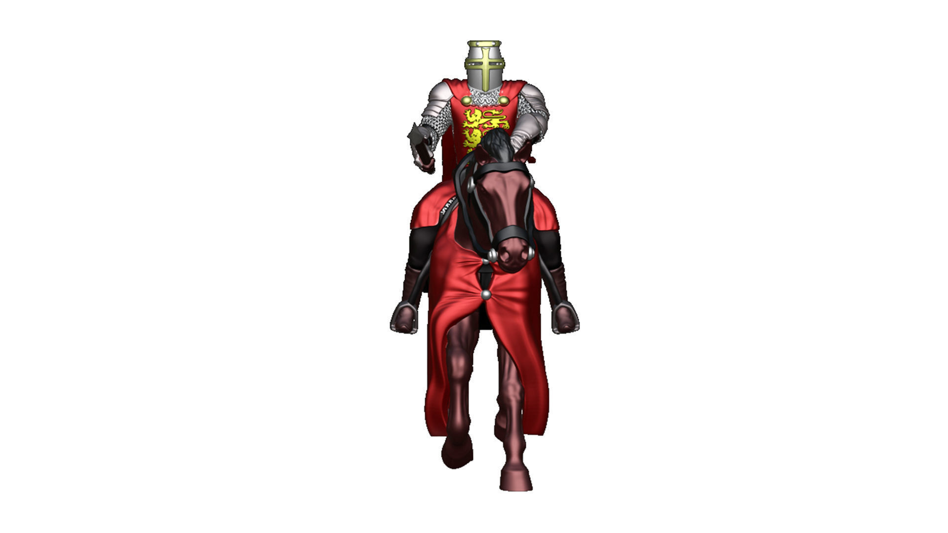 English Crusader Cavalry 4 3D print model_2