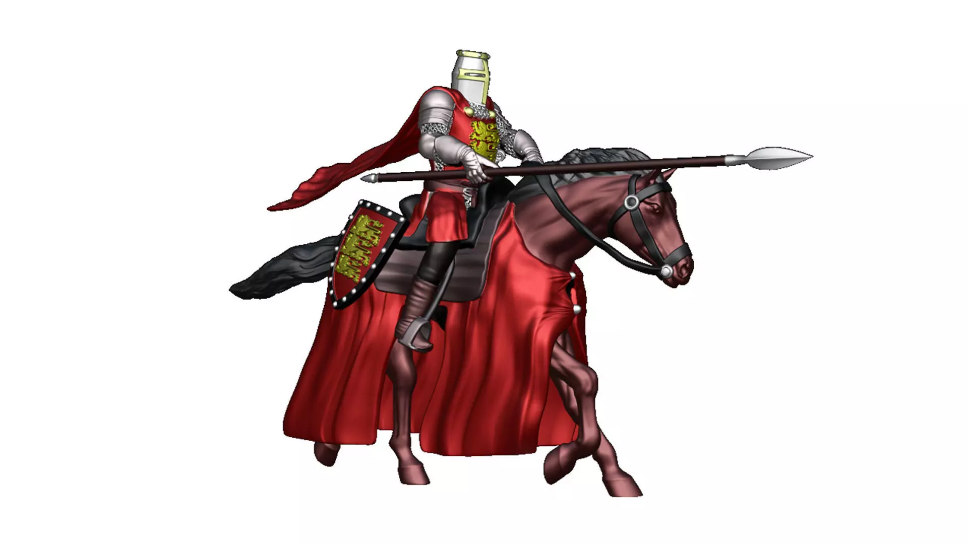 English Crusader Cavalry 4 3D print model_0