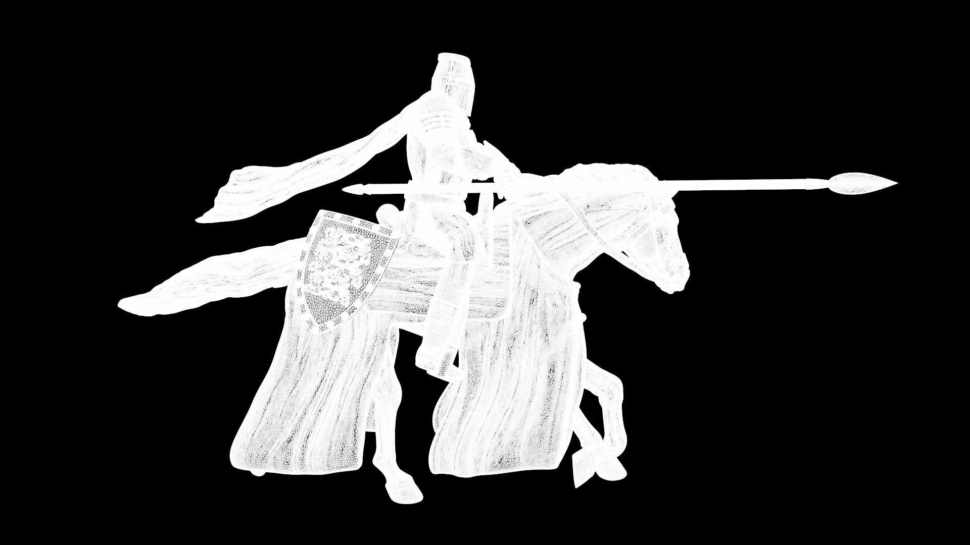 English Crusader Cavalry 4 3D print model_9