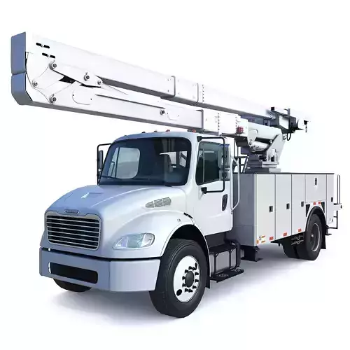 Freightliner M2 106 Bucket Truck - Boom Truck Low-poly 3D model