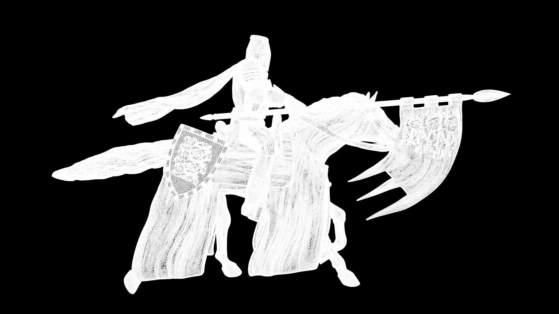 English Crusader Cavalry 5 3D print model_9