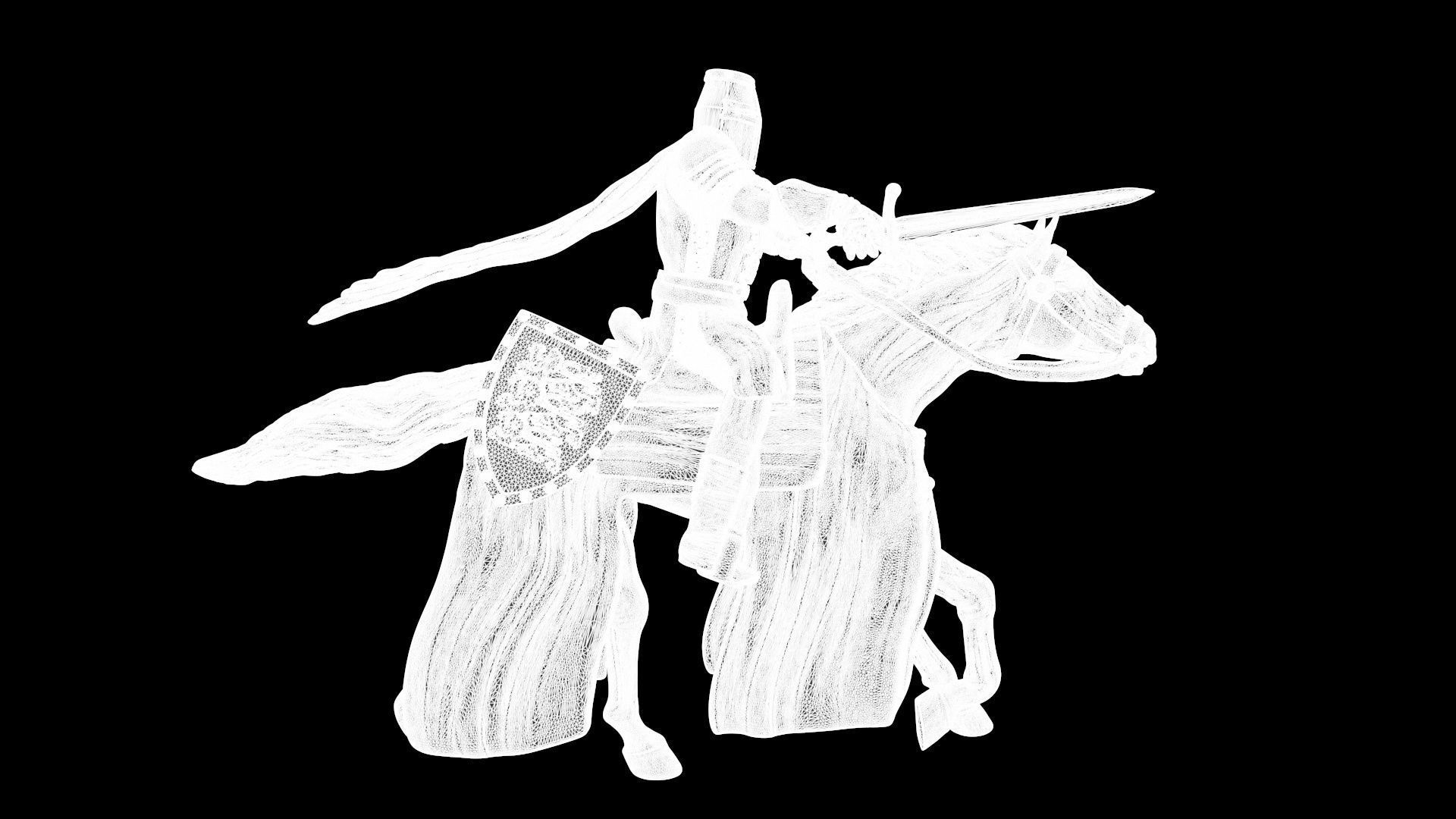 English Crusader Cavalry 6 3D print model_9